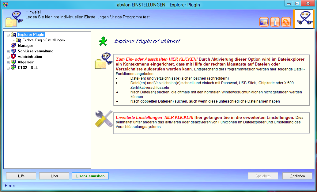 Screenshot: Windows7-Version10 15 Einstellungen Explorer-Plugin.PNG