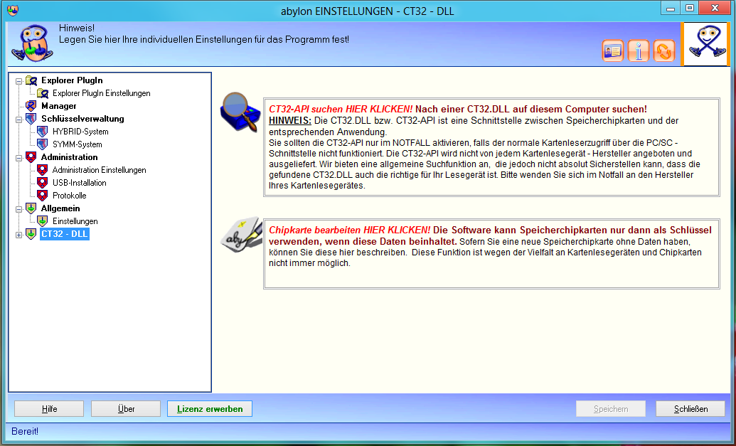 Screenshot: Windows7-Version10 27 Einstellungen Ct32-DLL.PNG