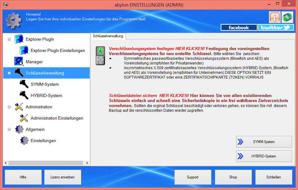 Screenshot: Windows8-Version11 07 Einstellungen Schluesselverwaltung.PNG