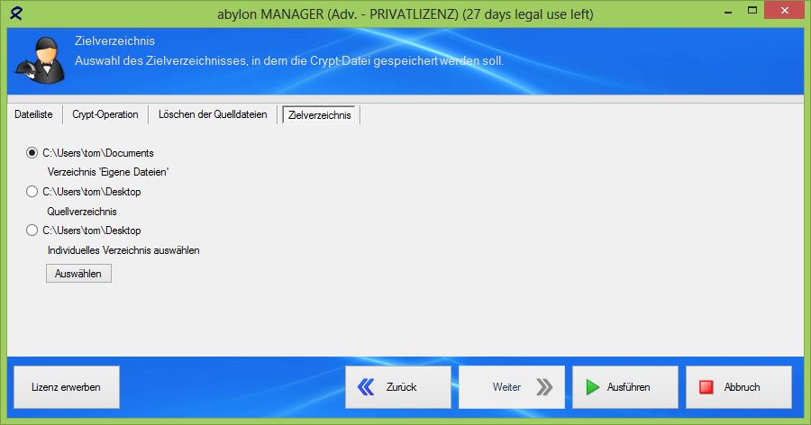 Screenshot: Windows8-Version11 32 CRYPT-Assistent Zielverzeichnis.PNG