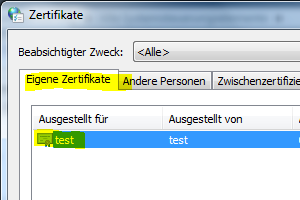 Thumb Installing a certificate in the Windows certificate database